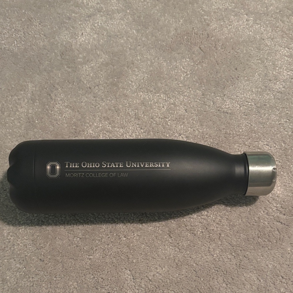 Black Ohio State University Moritz College of Law Water Bottle